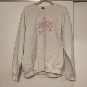 custom embroidered nike crewneck